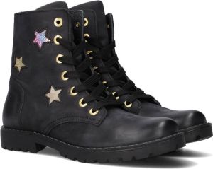 Omoda Yara Veterboots Laarzen Met Veters Meisjes Zwart