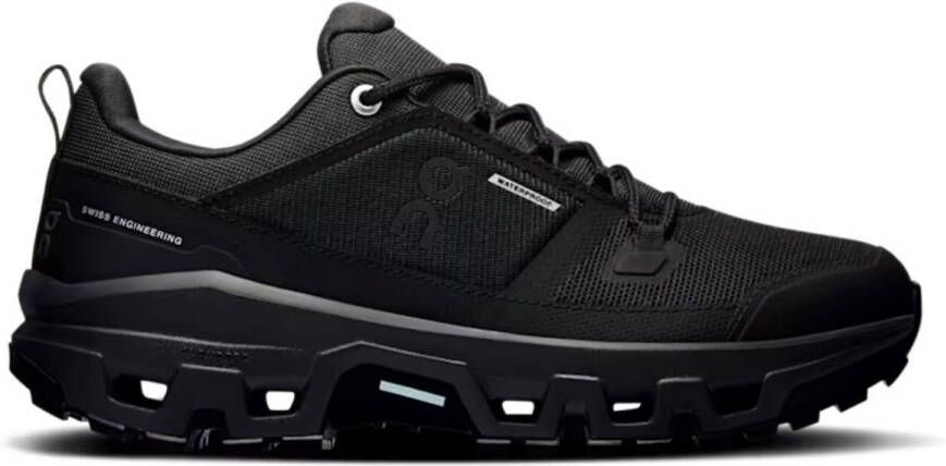 ON Cloudrock Low WP Wandelsneakers Dames Zwart