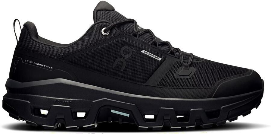 ON Cloudrock Low WP Wandelschoen Heren waterdichte lage wandelschoenen Black