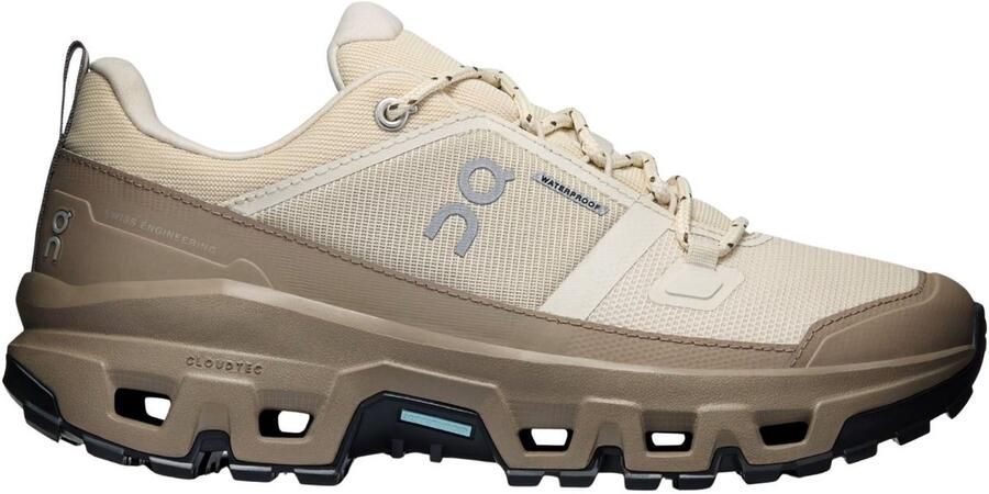 On Women's Cloudrock Low WP Wandelschoenen beige bruin
