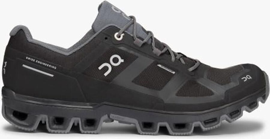 ON Running Cloudventure Waterproof Trail Wandelschoenen Dames Zwart Donkergrijs