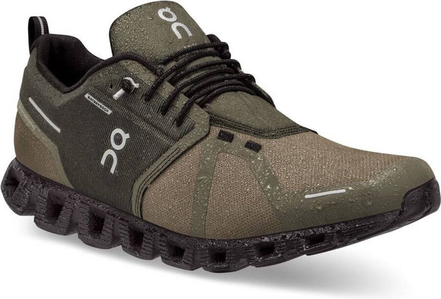 ON Running Cloud 5 WP Waterproof Heren Hardloopschoenen Running Schoenen Sportschoenen Olive Black