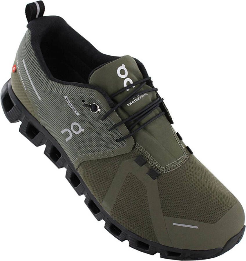 ON Running Cloud 5 WP Waterproof Heren Hardloopschoenen Running Schoenen Sportschoenen Olive-Black