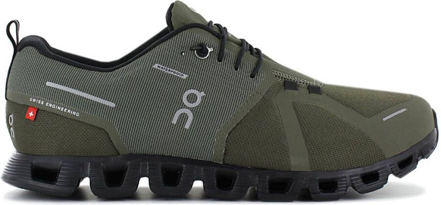 ON Running Cloud 5 WP Waterproof Heren Hardloopschoenen Running Schoenen Sportschoenen Olive Black