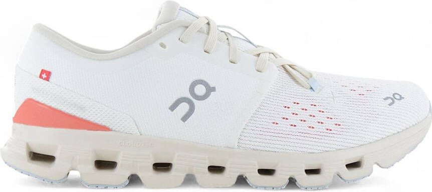ON Running Cloud X 4 Dames Sneakers Schoenen Ivory-Salmon 3WE30073297