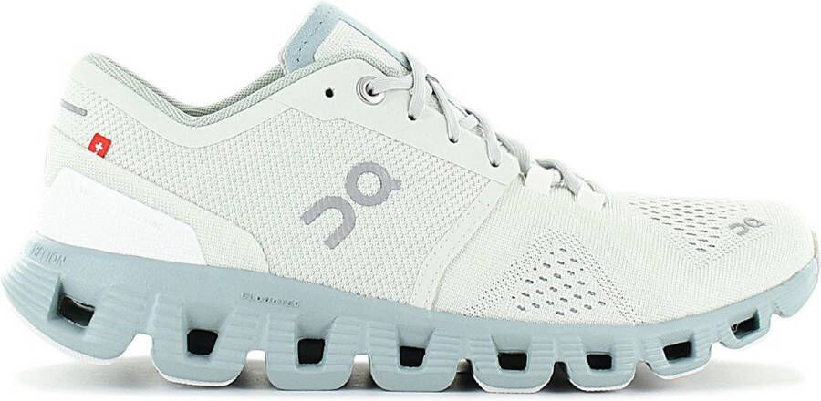 ON Running Cloud X Dames Hardloopschoenen Running Schoenen  Trainingsschoenen Sportschoenen Aloe-Groen 40.99036 - Schoenen.nl