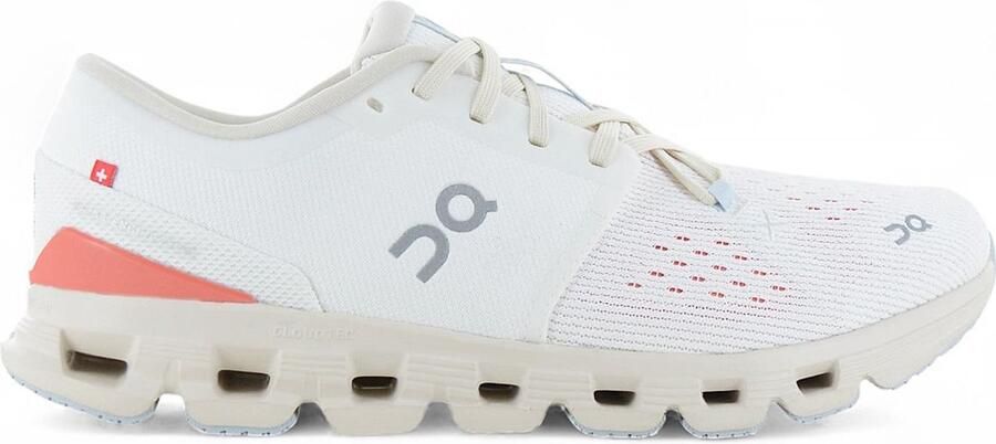 ON Running Cloud X 4 Dames Sneakers Schoenen Ivory-Salmon 3WE30073297