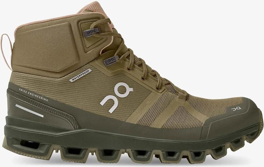 ON Running Cloudrock Waterproof Wandelschoenen Dames Olijfgroen