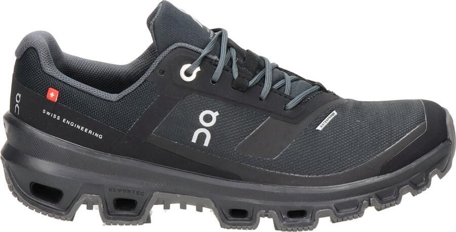 ON Running Swiss Engineering QC Cloudventure wandelschoenen dames Zwart