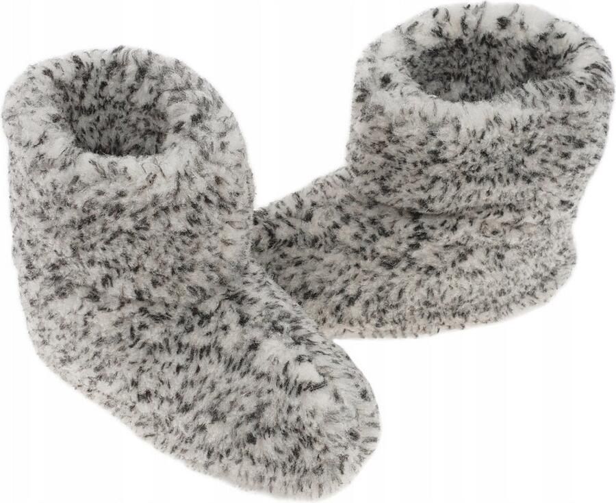 Oncedoce Wollen Sloffen Winter Pantoffels 100% ECHT Lamswol en Leer Leren Zooltjes Handgemaakte Slofjes Kleur Grijs Gemêleerd - Foto 4