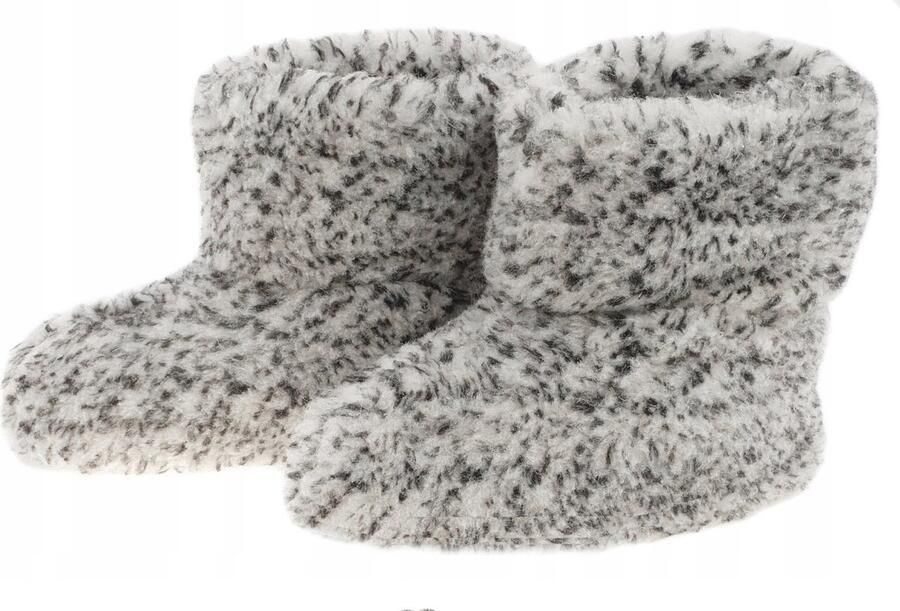 Oncedoce Wollen Sloffen Winter Pantoffels 100% ECHT Lamswol en Leer Leren Zooltjes Handgemaakte Slofjes Kleur Grijs Gemêleerd - Foto 5