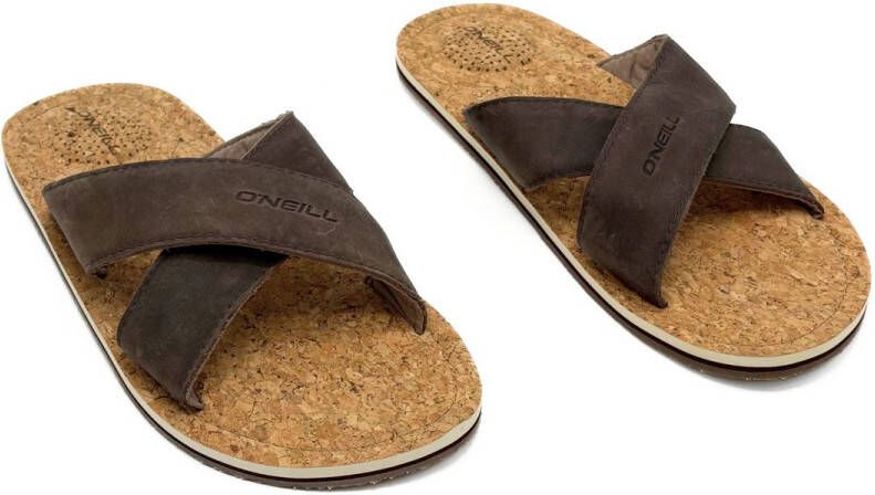 O'Neil Axed Crazy Horse Leather Slippers (Brown)