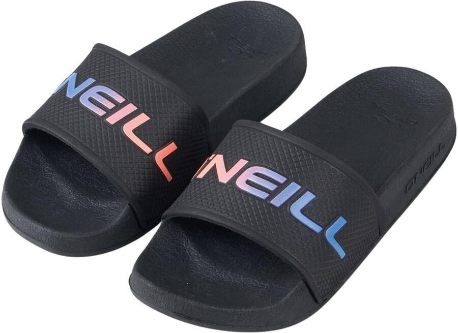 O'Neill badslipper Logo Slides Kids Zwart Blauw Rood - Foto 2