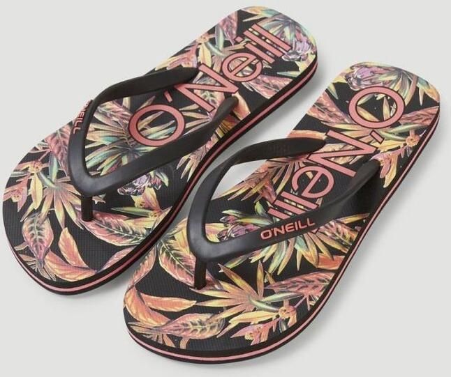 O'Neill Moya teenslippers met bloemenprint zwart