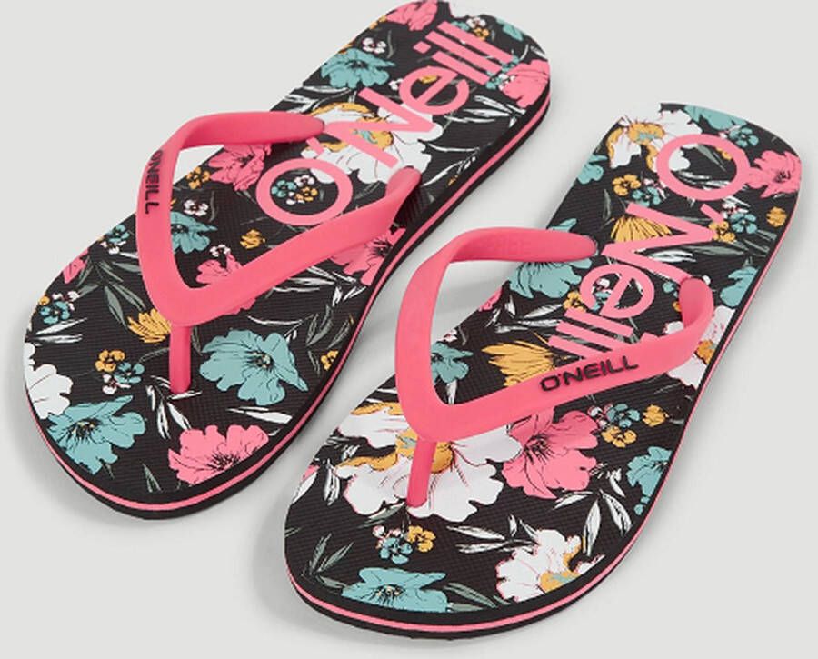 O'Neill Profile Graphic Sandals teenslippers zwart roze Meisjes Rubber 28.5