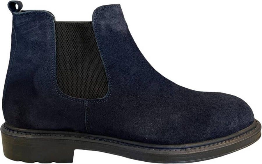 Online Express Chelsea Boots- Enkellaars- Heren schoenen- Mannen laarzen 540- Suède leer- Blauw - Foto 1