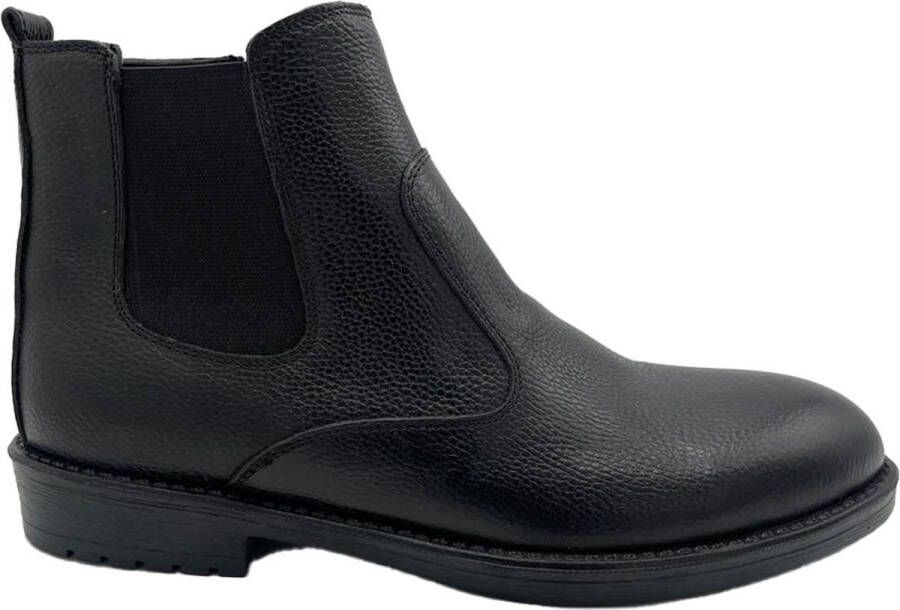 Online Express Schoenen Chelsea Boots Heren leer laarzen met ritssluiting 1027 Zwart