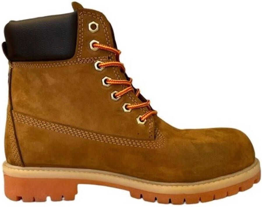 Online Express Heren Laarzen- Mannen Boots- Heren 6 Inch Boots- Stoere Nubuck Werkboots met Antislip Zool- Winterboots- Mannen Schoenen- Winterlaarzen heren- Stevige Winterschoenen- Nubuck Leer- Cogna