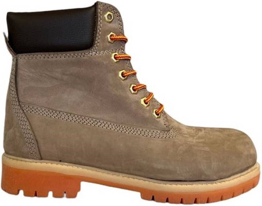 Online Express Heren Laarzen- Mannen Boots- Heren 6 Inch Boots- Stoere Nubuck Werkboots met Antislip Zool- Winterboots- Mannen Schoenen- Winterlaarzen heren- Stevige Winterschoenen- Nubuck Leer- Beige