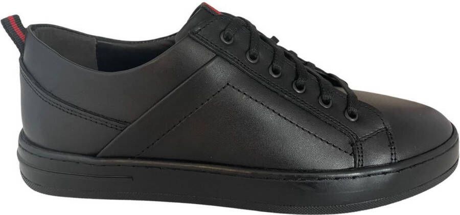 Online Express Mannenschoenen- Veterschoenen- Nette sportieve schoenen 112- Leather- Zwart