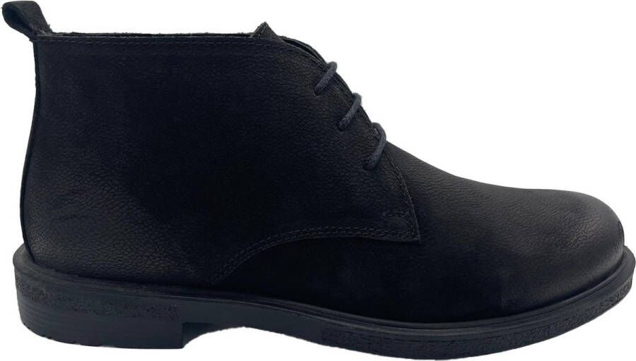 Online Express Schoenen Mannenschoenen Veterschoenen Speciaal afgewerkt premium antistof suèdeleer 1023 Zwart - Foto 1