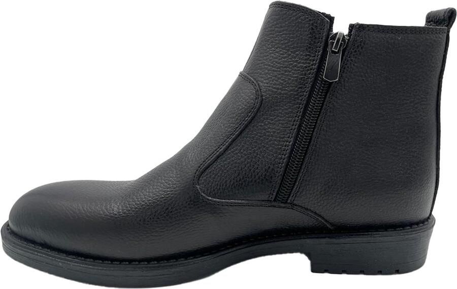 Online Express Schoenen Chelsea Boots Heren leer laarzen met ritssluiting 1027 Zwart - Foto 2