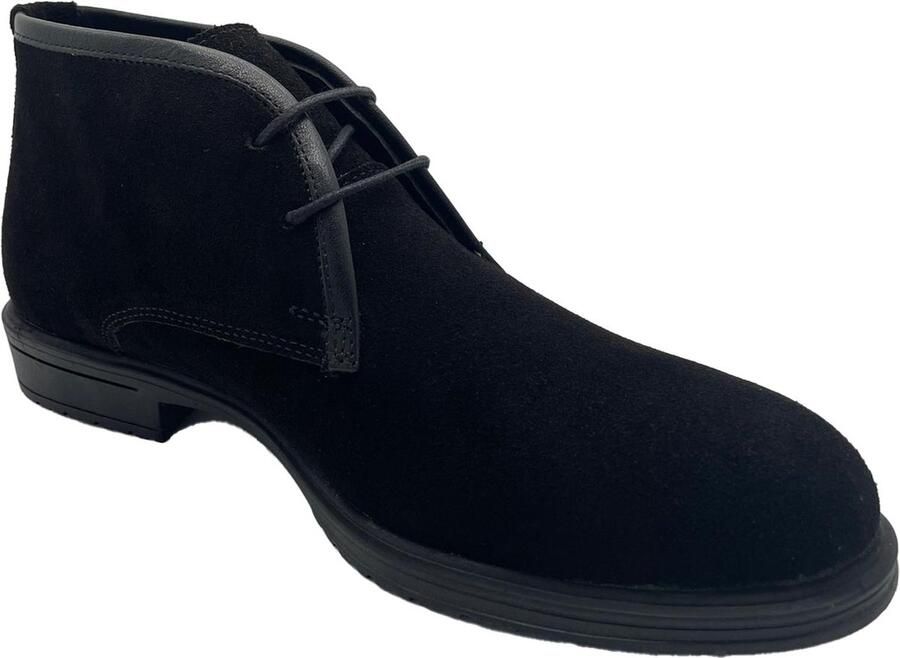 Online Express Schoenen Veterschoenen Desert boots Premium heren laarzen Suède leer 1024 Zwart - Foto 3