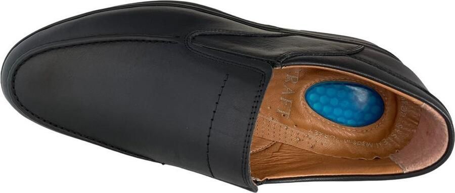 Online Express Schoenen Heren instapper schoenen Mannen schoenen Nette comfort schoenen Blue gel 3734 Lichte zool Echt leer Zwart - Foto 3