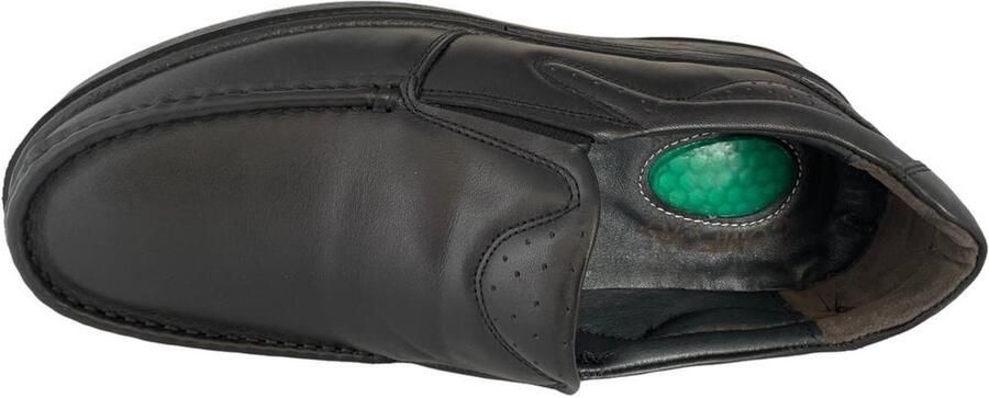 Online Express Heren Instappers Comfortabele Leren Instapschoenen Casual & Nette Herenschoenen- Mannen schoenen 601- Zwart- Zwart - Foto 5
