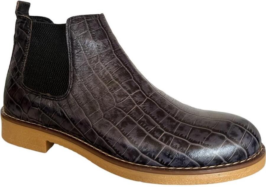 Online Express Schoenen Nieuwe Collectie Chelsea boots Exclusief Klassieke Sport heren laarzen Casual Comfort Mannenschoenen 507 LEATHER Zwart met grijs - Foto 2