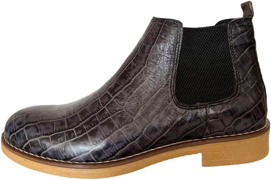 Online Express Schoenen Nieuwe Collectie Chelsea boots Exclusief Klassieke Sport heren laarzen Casual Comfort Mannenschoenen 507 LEATHER Zwart met grijs - Foto 4