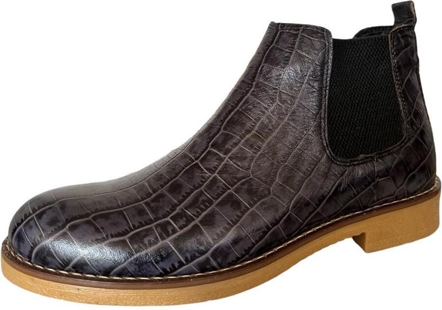 Online Express Schoenen Nieuwe Collectie Chelsea boots Exclusief Klassieke Sport heren laarzen Casual Comfort Mannenschoenen 507 LEATHER Zwart met grijs - Foto 3
