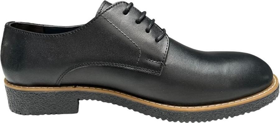 Online Express Heren Veterschoenen Echt Leer Comfort Nette Herenschoenen Klassieke Leren Schoen- zakelijke schoenen heren met details 013 Zwart - Foto 5