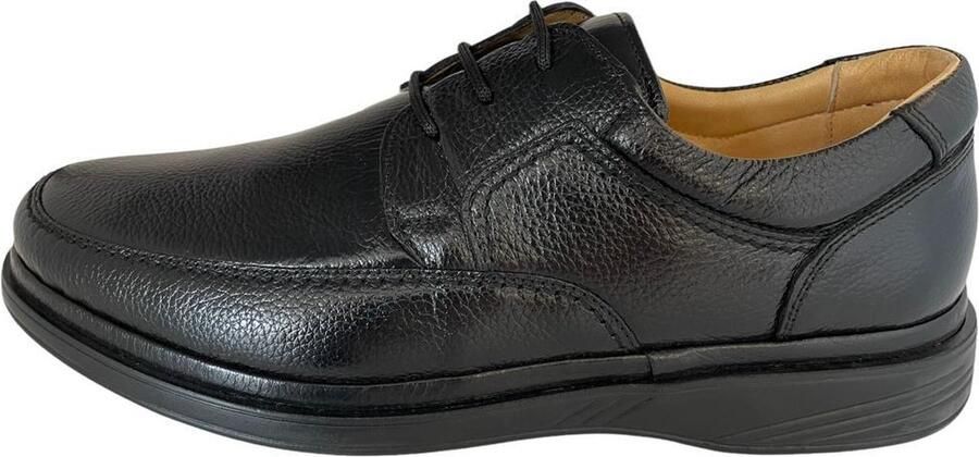 Online Express Heren Veterschoenen Echt Leer Comfort Schoenen Nette Heren Schoenen Klassieke Business Schoen 215- Zwart - Foto 5