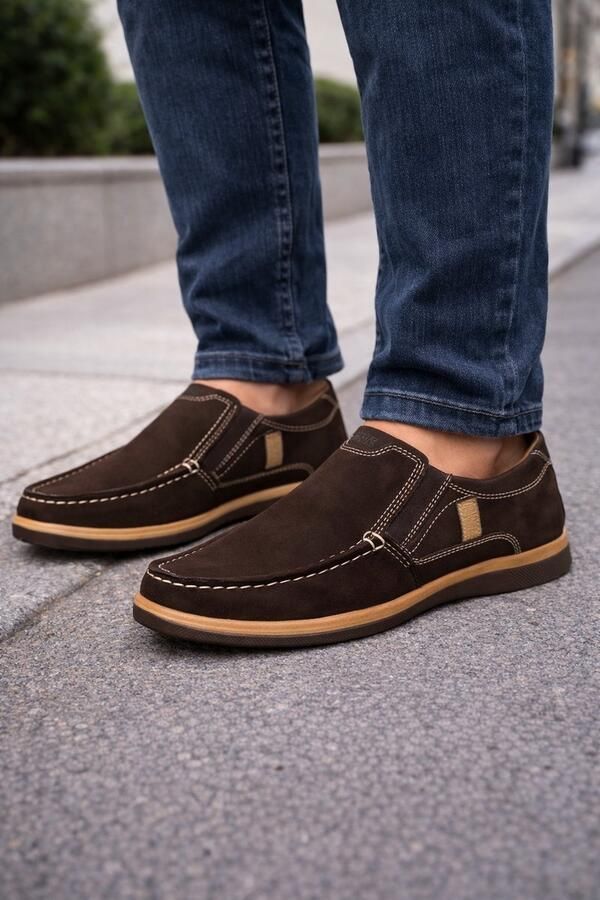 Online Express Instapschoenen Herenschoenen- Mocassins- Loafers schoenen- Heren Instappers Comfort Leren Casual Herenschoenen 220-1 Bruin - Foto 2