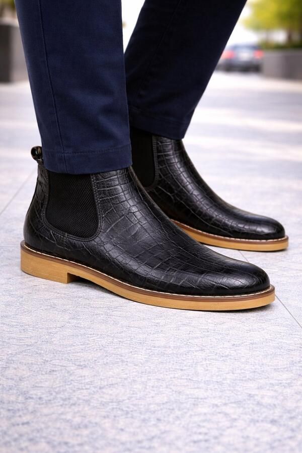 Online Express Schoenen Nieuwe Collectie Chelsea boots Exclusief Klassieke Sport heren laarzen Casual Comfort Mannenschoenen 506 LEATHER Zwart - Foto 2