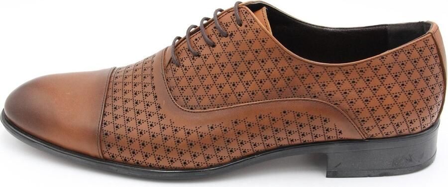 Online Express Schoenen Veterschoenen Nette mannenschoenen Innovatieve design premium herenschoenen 1190 Echt leer Echt leer Cognac - Foto 4