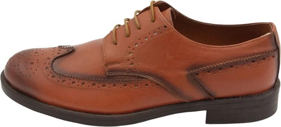 Online Express Heren veterschoenen Klassieke mannenschoenen Oliver wing 1185 Echt leer Cognac - Foto 4