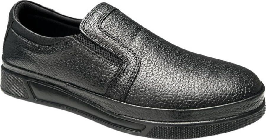 Online Express Schoenen Heren instapper schoenen Comfortabele Leren Instapschoenen Slip-on Moccasins Comfort schoenen Zwart - Foto 2