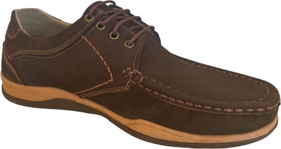 Online Express Schoenen Veterschoenen Mocassins heren Mannenschoenen Heren comfort schoenen Hand made 219 Echt leer Bruin - Foto 4
