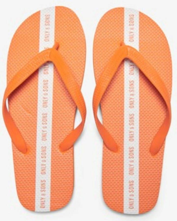 Only & Sons Teenslipper heren- Orange- Onsjohnatan flip flop- Oranje - Foto 1