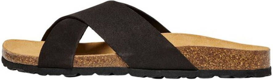Only Damessandalen Suede Slip On Zwart Dames