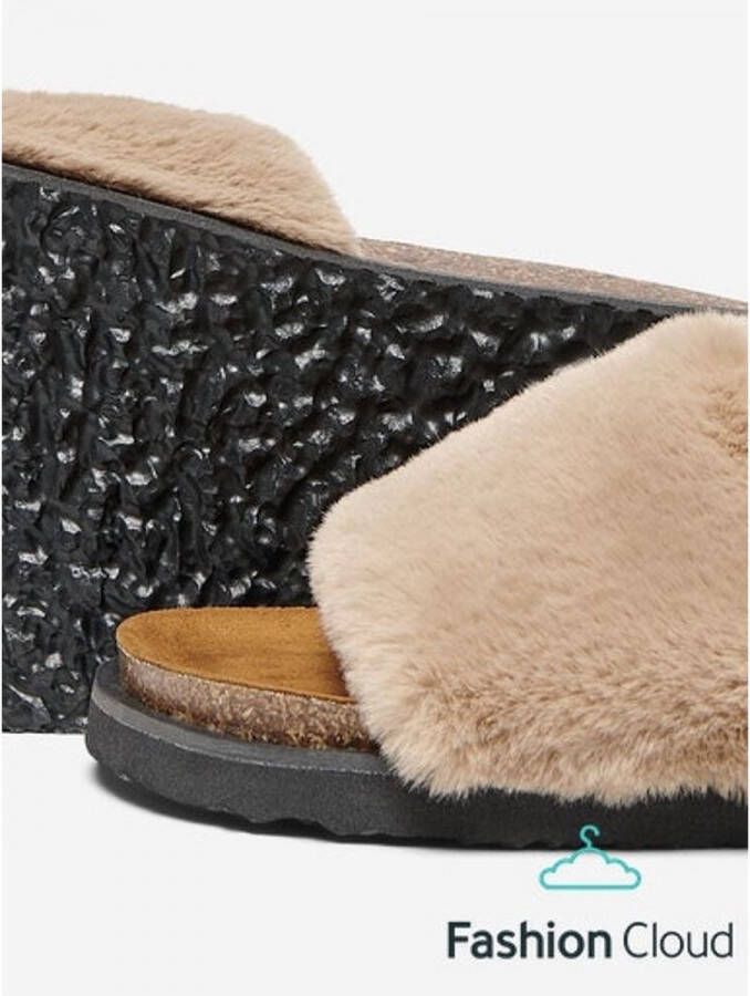 ONLY Moon -3 Fur Sandal Camel - Foto 2
