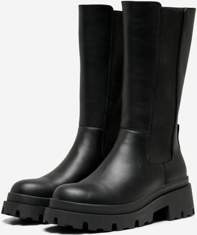 ONLY ONLDOJA-5 PU LONG BOOT NOOS Laarzen zwart Polyurethaan