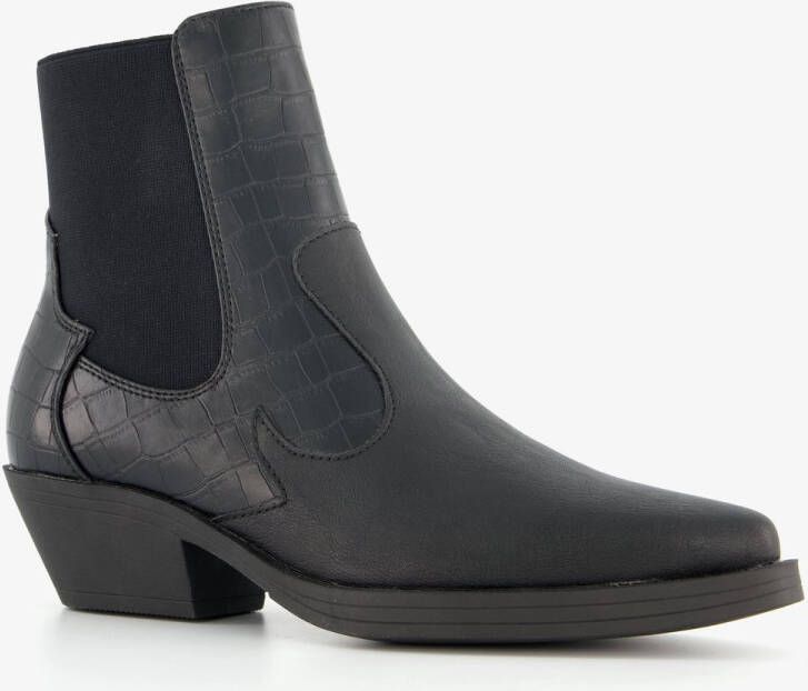 ONLY Shoes dames cowboy western enkellaarsjes zwart
