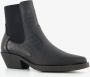 ONLY Shoes dames cowboy western enkellaarsjes zwart - Thumbnail 2