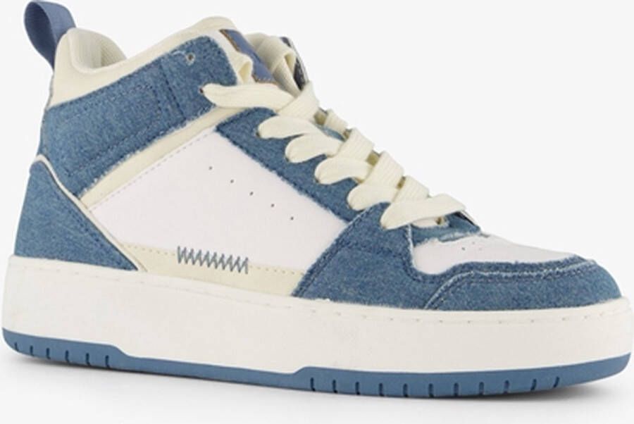 Only shoes hoge dames sneakers met denim Blauw