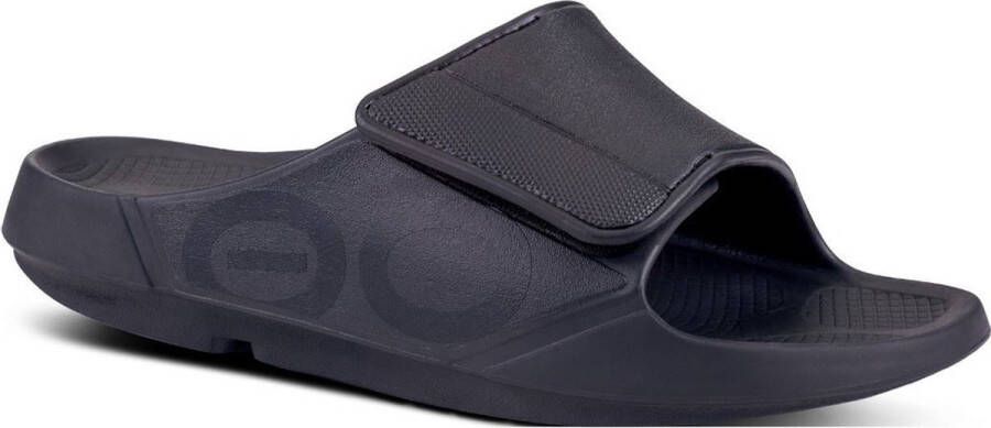 OOfos OOahh Sport Flex Slipper Black Matte 43 M10 W12
