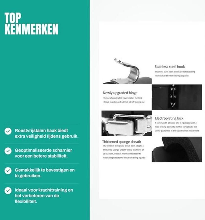 Opknoping Pull Up Laarzen Inversie Hang Up Laarzen Veilig en Sterk Geschikt