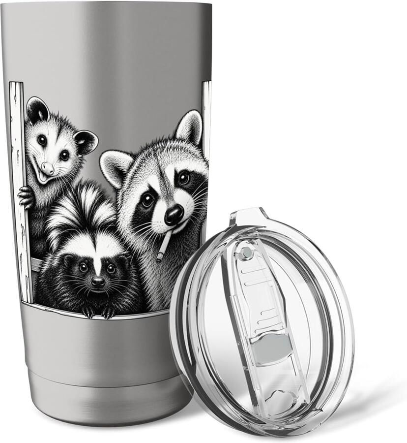 Opossum Stinkdier Middernacht Wildlife Grappige Dieren Crew Thermosbeker